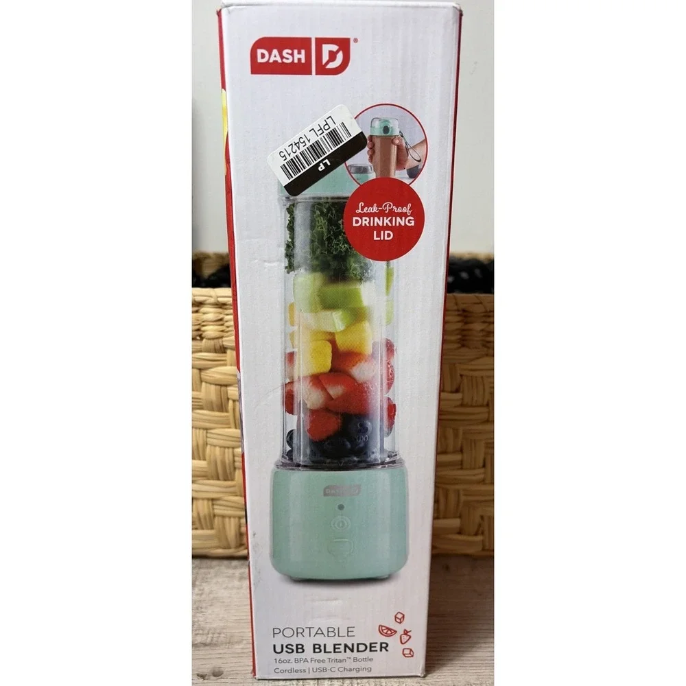 Dash 16oz Personal Portable USB-C Blender - Aqua Blue New in‎ Box